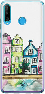 Casimoda Huawei P30 Lite siliconen telefoonhoesje - Amsterdam Multi