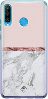 Casimoda Huawei P30 Lite siliconen telefoonhoesje - Rose all day Roze