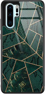 Casimoda Huawei P30 Pro glazen hardcase - Abstract groen