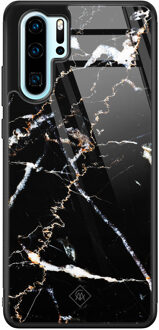 Casimoda Huawei P30 Pro glazen hardcase - Marmer zwart