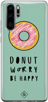 Casimoda Huawei P30 Pro siliconen hoesje - Donut worry Roze