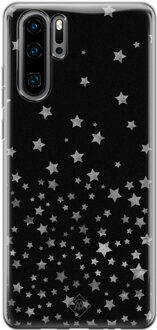 Casimoda Huawei P30 Pro siliconen hoesje - Falling stars Zwart