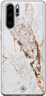 Casimoda Huawei P30 Pro siliconen hoesje - Marmer goud Goudkleurig