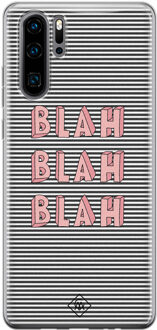 Casimoda Huawei P30 Pro siliconen telefoonhoesje - Blah blah blah Blauw, Roze