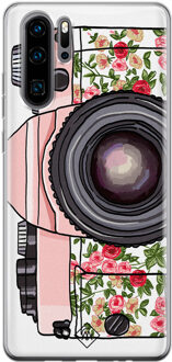 Casimoda Huawei P30 Pro siliconen telefoonhoesje - Hippie camera Roze