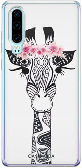 Casimoda Huawei P30 siliconen telefoonhoesje - Giraffe Multi
