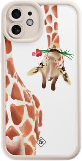 Casimoda iPhone 11 beige case - Giraffe Bruin/beige