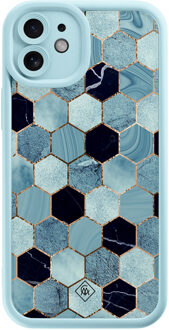 Casimoda iPhone 11 blauwe case - Blue cubes