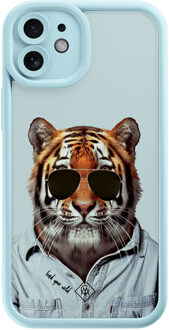 Casimoda iPhone 11 blauwe case - Tijger wild
