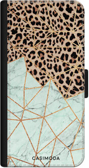 Casimoda iPhone 11 flipcase - Luipaard marmer mint Multi