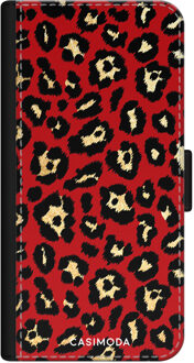 Casimoda iPhone 11 flipcase - Luipaard rood