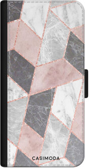 Casimoda iPhone 11 flipcase - Stone grid Roze