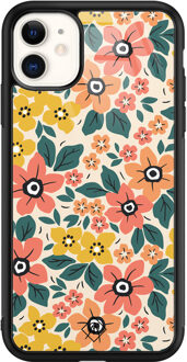 Casimoda iPhone 11 glazen hardcase - Blossom Multi