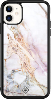Casimoda iPhone 11 glazen hardcase - Parelmoer marmer Multi