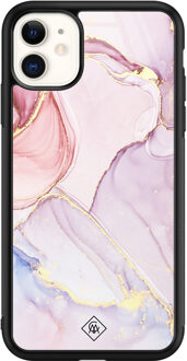 Casimoda iPhone 11 glazen hardcase - Purple sky Roze