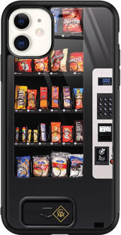 Casimoda iPhone 11 glazen hardcase - Snoepautomaat Grijs/zilverkleurig