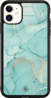 Casimoda iPhone 11 glazen hardcase - Touch of mint