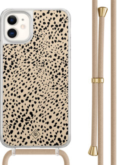 Casimoda iPhone 11 hoesje met beige koord - Spot on Bruin/beige