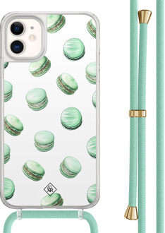 Casimoda iPhone 11 hoesje met mint koord - Macarons
