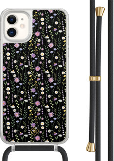 Casimoda iPhone 11 hoesje met zwart koord - Flower fantasy