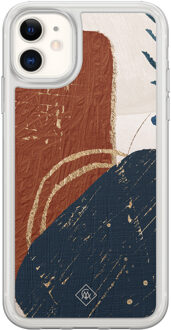 Casimoda iPhone 11 hybride hoesje - Abstract terracotta Multi