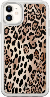 Casimoda iPhone 11 hybride hoesje - Golden wildcat Bruin/beige