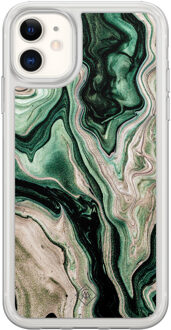 Casimoda iPhone 11 hybride hoesje - Green waves Groen