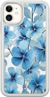 Casimoda iPhone 11 hybride hoesje - Indigo gardens Blauw