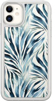 Casimoda iPhone 11 hybride hoesje - Japandi waves Blauw