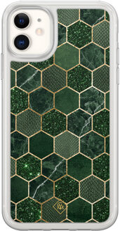 Casimoda iPhone 11 hybride hoesje - Kubus groen