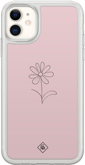 Casimoda iPhone 11 hybride hoesje - Madeliefje Paars