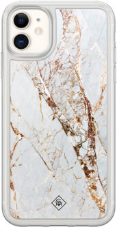 Casimoda iPhone 11 hybride hoesje - Marmer goud Goudkleurig