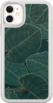 Casimoda iPhone 11 hybride hoesje - Monstera leaves Groen