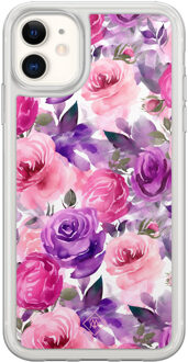 Casimoda iPhone 11 hybride hoesje - Rosy blooms Roze