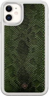 Casimoda iPhone 11 hybride hoesje - Snake mix Groen