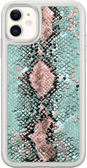 Casimoda iPhone 11 hybride hoesje - Snake pastel Mint