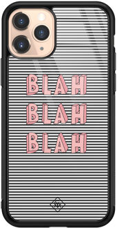 Casimoda iPhone 11 Pro glazen hardcase - Blah blah blah Multi