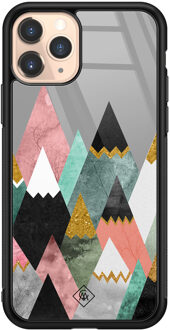 Casimoda iPhone 11 Pro glazen hardcase - Marble mountains Multi