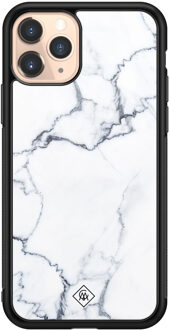 Casimoda iPhone 11 Pro glazen hardcase - Marmer grijs Grijs/zilverkleurig