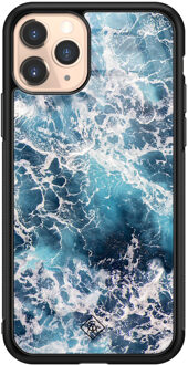 Casimoda iPhone 11 Pro glazen hardcase - Oceaan Blauw