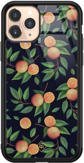 Casimoda iPhone 11 Pro glazen hardcase - Orange lemonade Multi