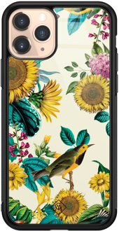 Casimoda iPhone 11 Pro glazen hardcase - Sunflowers Multi