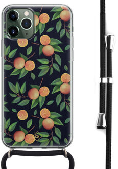 Casimoda iPhone 11 Pro hoesje met koord - Crossbody - Orange lemonade Multi
