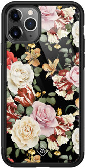 Casimoda iPhone 11 Pro Max glazen hardcase - Flowerpower Multi