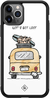 Casimoda iPhone 11 Pro Max glazen hardcase - Let's get lost Wit