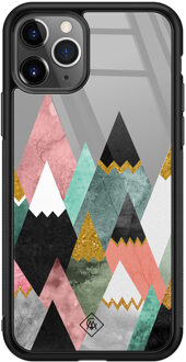 Casimoda iPhone 11 Pro Max glazen hardcase - Marble mountains Multi