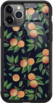 Casimoda iPhone 11 Pro Max glazen hardcase - Orange lemonade Multi