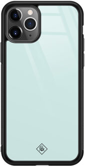 Casimoda iPhone 11 Pro Max glazen hardcase - Pastel blauw