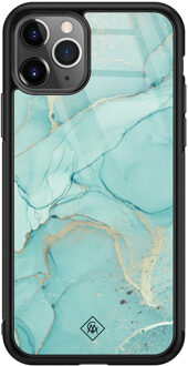 Casimoda iPhone 11 Pro Max glazen hardcase - Touch of mint