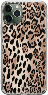 Casimoda iPhone 11 Pro Max siliconen hoesje - Golden wildcat Bruin/beige